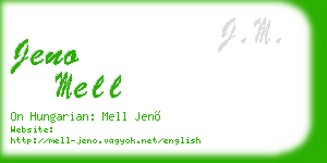 jeno mell business card